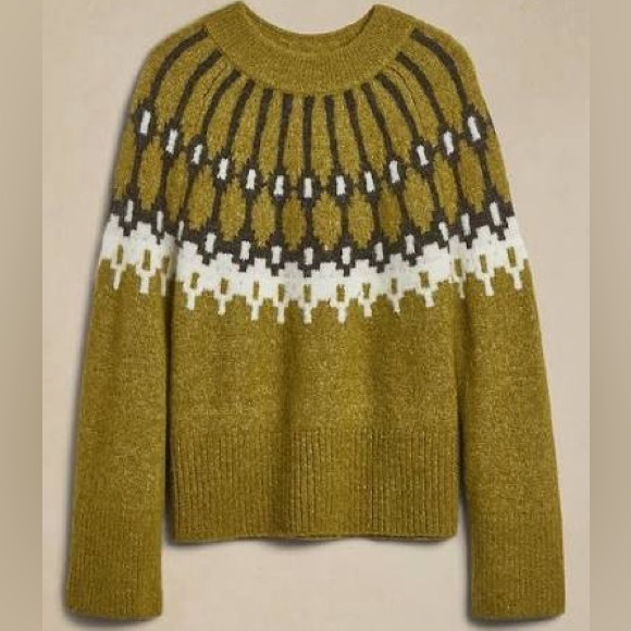 Banana Republic Factory Sweaters - Banana Republic Fair Isle Mock Neck Alpaca Blend Sweater